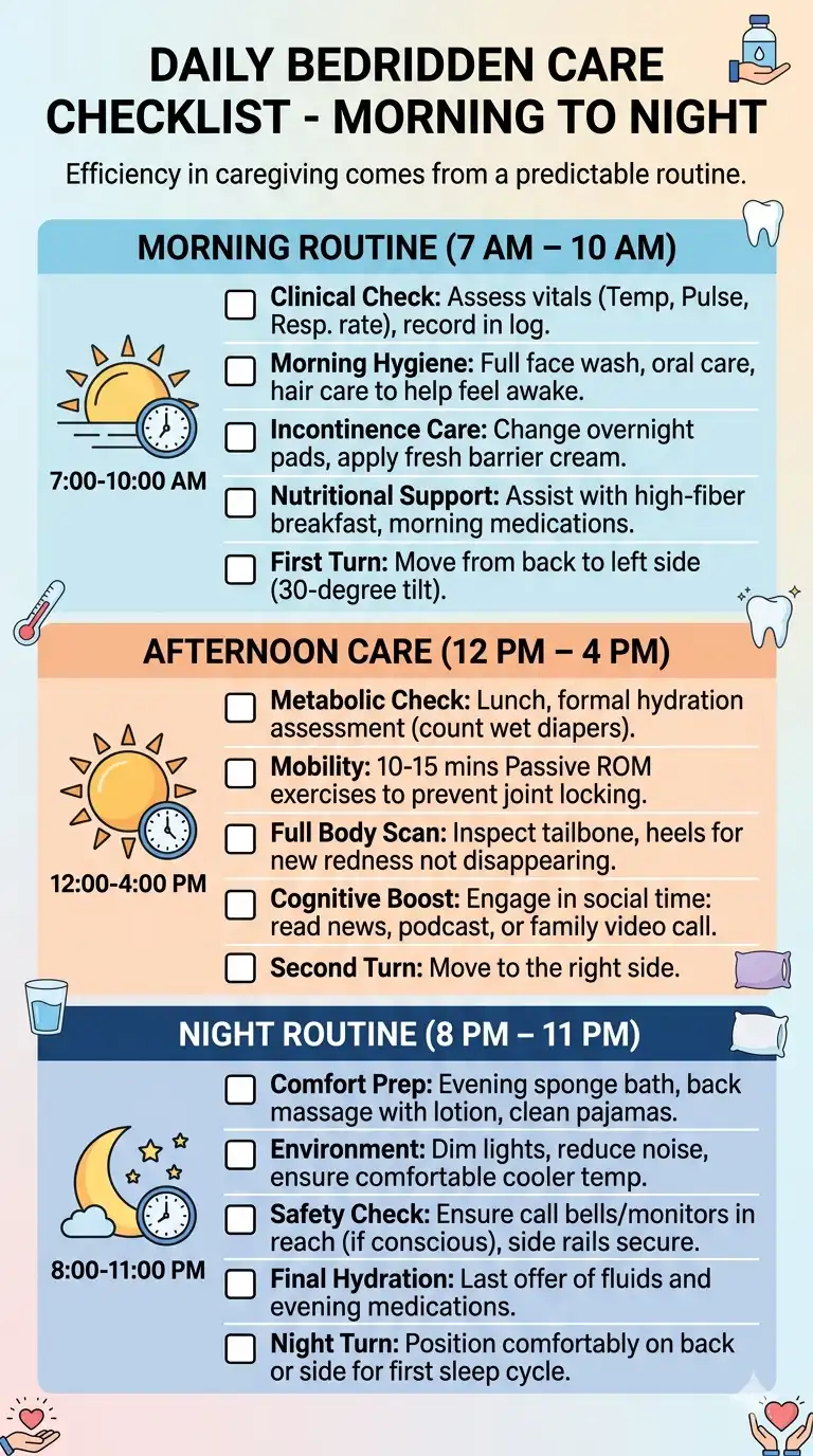 Daily Bedridden Patient Care Checklist