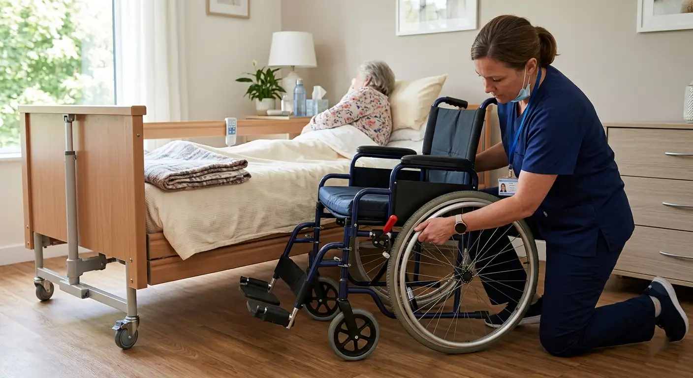 safe patient transfer wheelchair positioning
