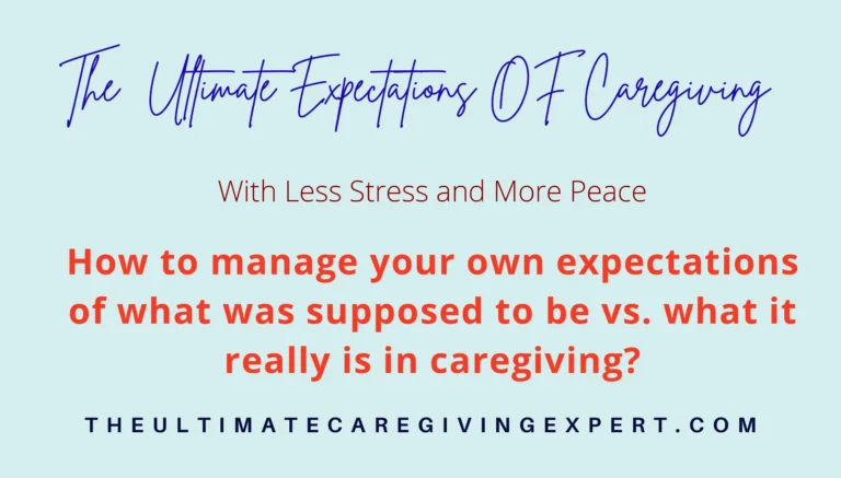 Workbook Manage expectations of caregiving