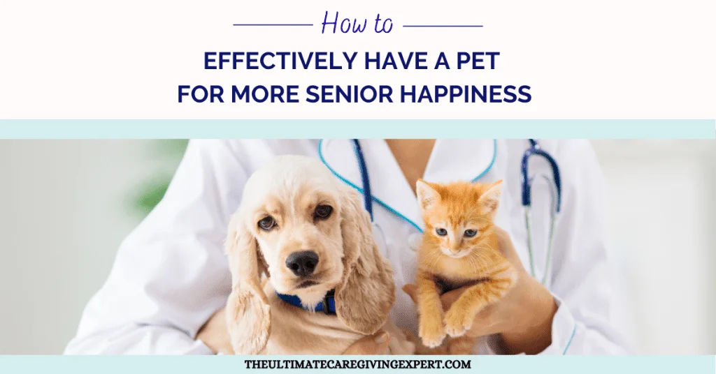 How To Effectively Have A Pet For More Senior Happiness