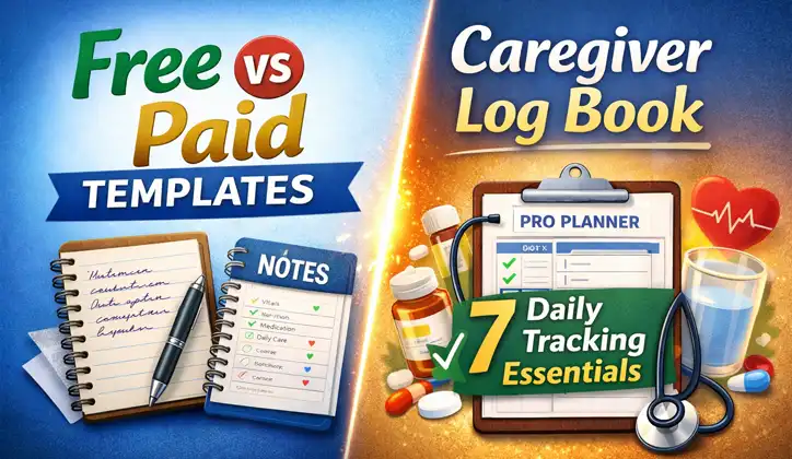 Caregiver Log Book: 7 Daily Tracking Essentials (Free vs Paid)