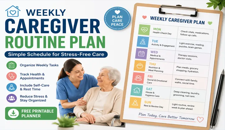 Weekly Caregiver Routine Plan (Free Printable PDF Guide)